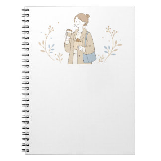 Espiral Caderno Minimalista de Tom Marrom Claro Takeaway d