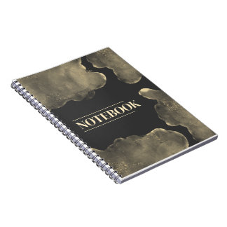 Espiral Caderno Moderno Elegante Amarelo Escuro