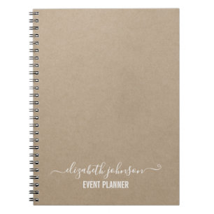 Espiral Caderno moderno & minimalista simples Kraft