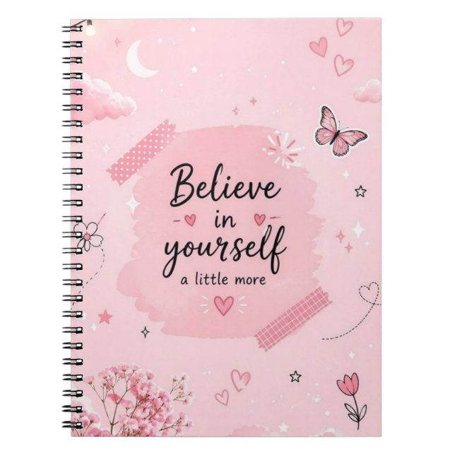 Espiral Caderno Motivacional Fofo (Frente)