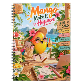 Espiral Caderno Motivacional Mango Faça Acontecer