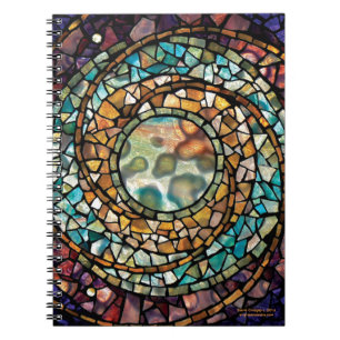 Espiral Caderno "música do mosaico do vitral das esferas