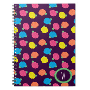 Espiral Caderno Neon Roses