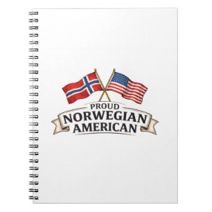 Espiral Caderno Orgulhoso Norueguês Americano