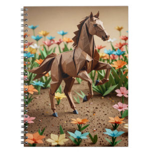 Espiral Caderno Origami Cavalo Volta às Aulas