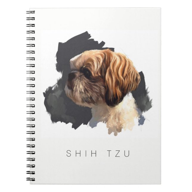 Espiral Caderno original da arte de Shih Tzu (Frente)