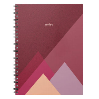Espiral Caderno ou Diário Rosa Magenta Montanha