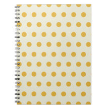 Caderno Padrão Pontos Amarelo Doce