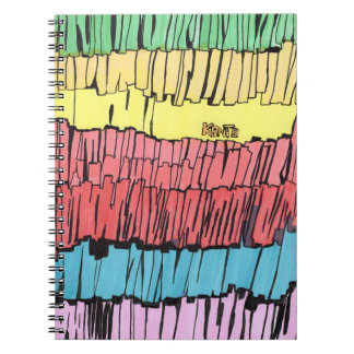 Espiral caderno para presente, caderno com cores vibrantes