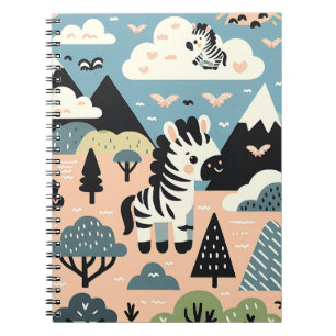 Espiral Caderno Paraíso da Zebra Divertida