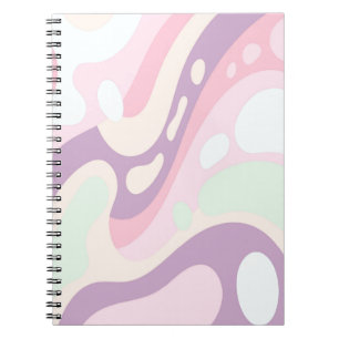 Espiral Caderno Pastel Colorido Feliz