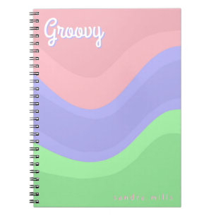 Espiral Caderno Pastel Groovy Personalizado