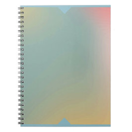 Espiral Caderno Pastel Ombre Gradiente Suave Diário Frente