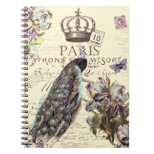 Espiral Caderno Pavão Royal Paris (Frente)