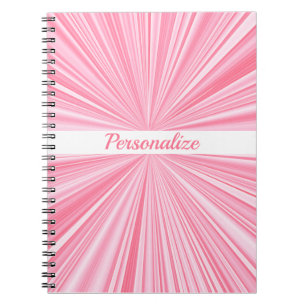 Espiral Caderno Personalizado Abstrato Rosa Incrível