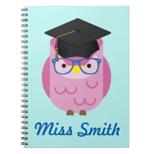 Espiral Caderno personalizado algum professor cor-de-rosa
