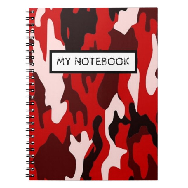 Espiral Caderno Personalizado - Camuflagem (Frente)