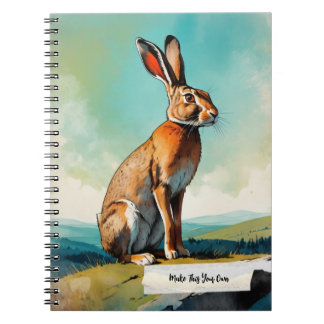 Espiral Caderno Personalizado Coelho Vintage