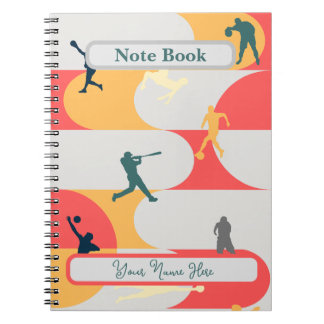 Espiral Caderno Personalizado Colorido Retro Multi-Esporte