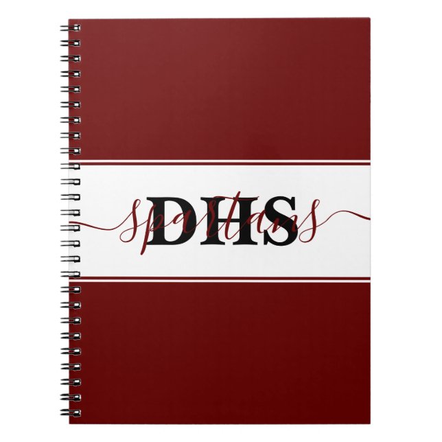 Espiral Caderno personalizado com bloco de cores da escola (Frente)