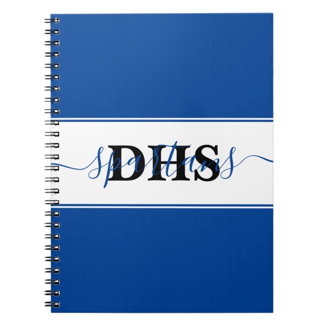 Espiral Caderno personalizado com bloco de cores da escola (Frente)