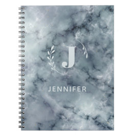 Espiral Caderno Personalizado com Monograma em Mármore com