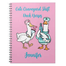 Caderno Personalizado com Nome de Enfermeira Patos