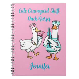 Espiral Caderno Personalizado com Nome de Enfermeira Patos