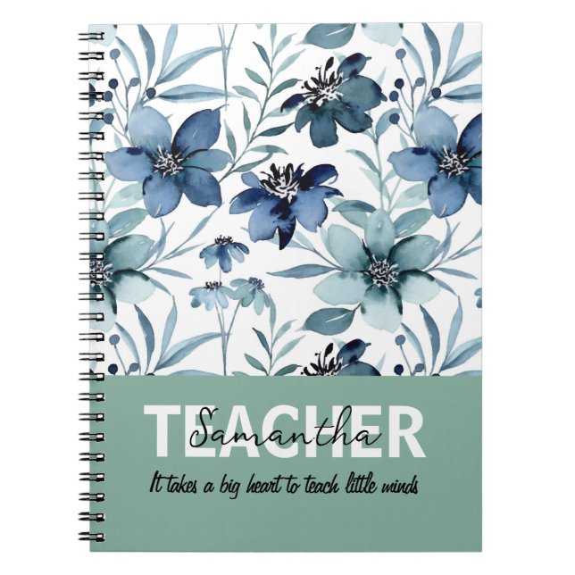 Espiral Caderno Personalizado com Nome do Professor de Pre (Frente)