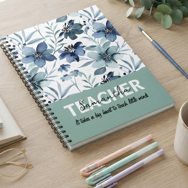 Espiral Caderno Personalizado com Nome do Professor de Pre (Criador carregado)