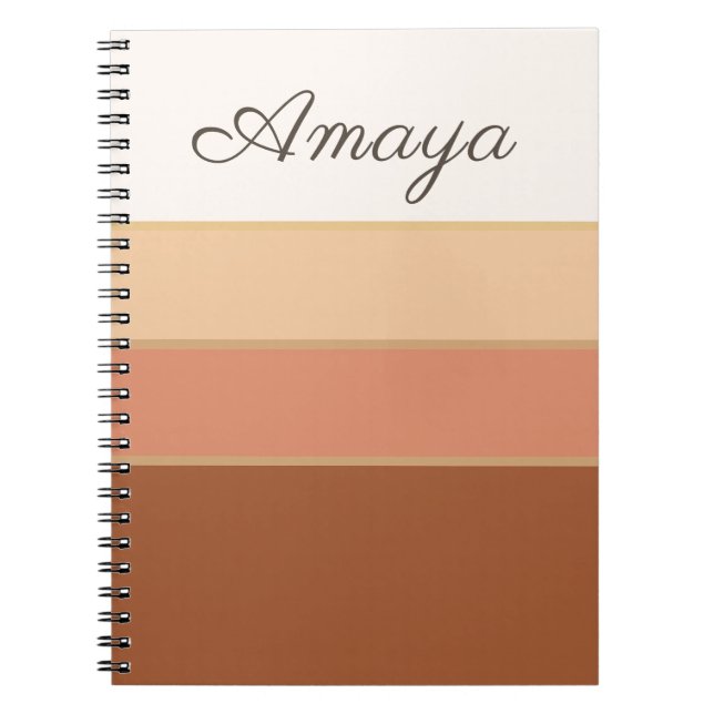 Espiral Caderno Personalizado com Nome – Estilo de Assinat (Frente)
