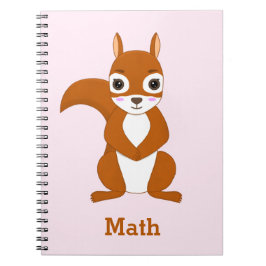 Espiral Caderno Personalizado com Padrão de Esquilo