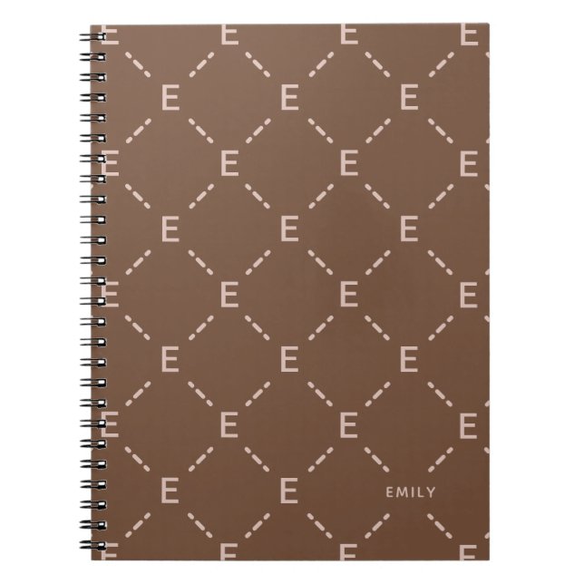 Espiral Caderno Personalizado com Padrão Geométrico de Mon (Frente)