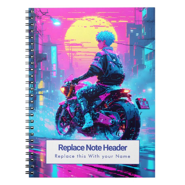 Espiral Caderno Personalizado com Tema de Anime (Frente)