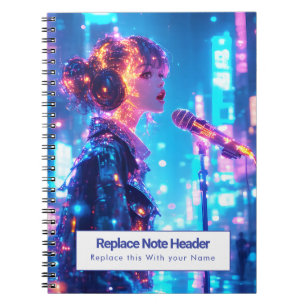 Espiral Caderno Personalizado com Tema de Anime
