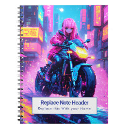 Espiral Caderno Personalizado com Tema de Anime