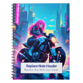Espiral Caderno Personalizado com Tema de Anime