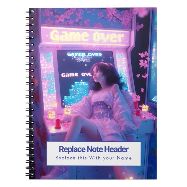 Espiral Caderno Personalizado com Tema de Anime (Frente)