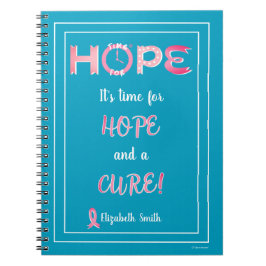 Espiral Caderno personalizado consciência do cancro da