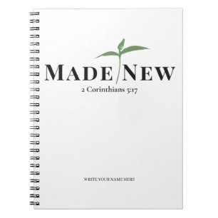 Espiral Caderno Personalizado Cristão Feito Novo