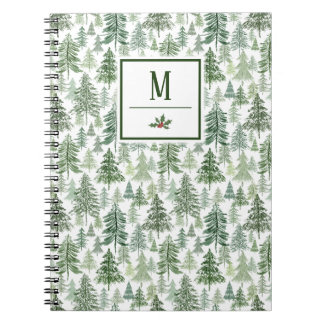 Espiral Caderno Personalizado da Floresta de Pinheiros