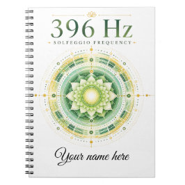 Espiral Caderno Personalizado da Frequência Solfeggio 396