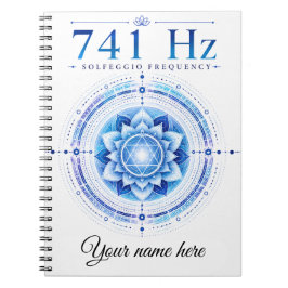 Espiral Caderno Personalizado da Frequência Solfejo 741 Hz