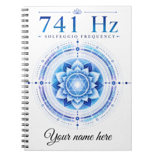 Espiral Caderno Personalizado da Frequência Solfejo 741 Hz