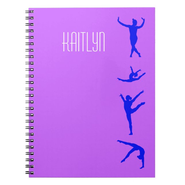 Espiral Caderno personalizado da ginástica das meninas (Frente)