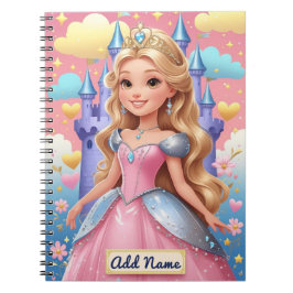 Espiral Caderno Personalizado da Princesa
