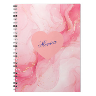 Espiral Caderno personalizado de arte abstrata Presente pa