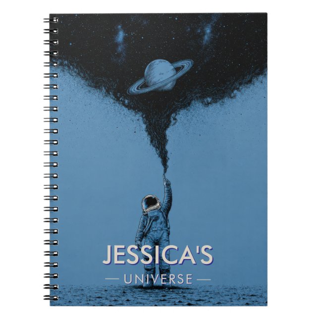 Espiral Caderno Personalizado de Astronauta Espacial (Frente)
