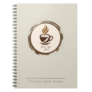 Espiral Caderno Personalizado de Café com Logotipo