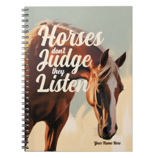 Espiral Caderno Personalizado de Cavalo